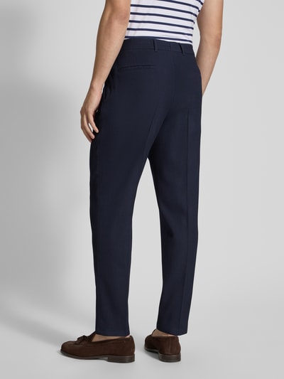 BOSS Regular fit van scheerwolmix, model 'PERIN' Marineblauw - 5