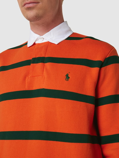 Polo Ralph Lauren Sweatshirt mit Streifenmuster Orange 3