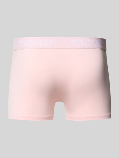 Produktfoto, Trunks mit elastischem Bund im 3er-Pack von MCNEAL aus mieszanka bawełny i elastanu, dopasowany krój, pas z logo, detale z logo, jasnoróżowy kolor, gładka tekstura