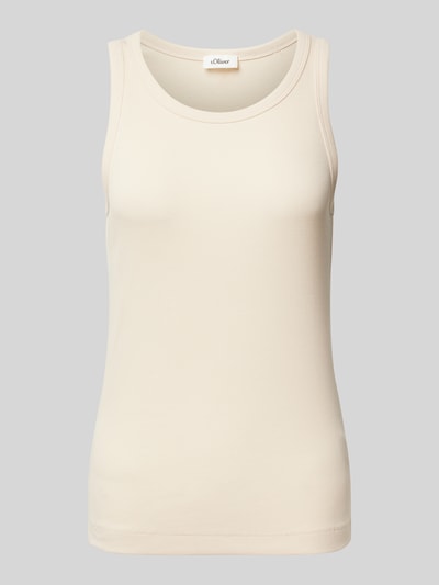 s.Oliver RED LABEL Regular Fit Tank Top aus Baumwoll-Mix Beige 2