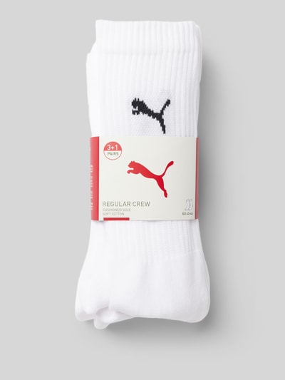 PUMA Skarpety z detalem z logo w zestawie 4 szt. Biały 3