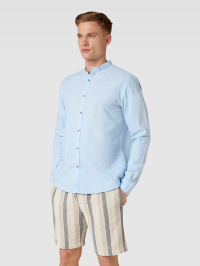 MCNEAL Tailored Fit Freizeithemd mit Stehkragen Bleu 4