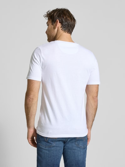 Scotch & Soda T-Shirt mit Logo-Stitching Weiss 5