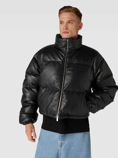 VTMNTS Lederjacke mit Steppnähten Black 3