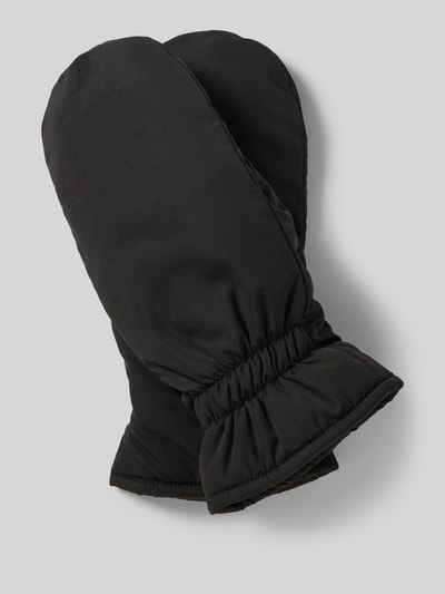 Loevenich Regular fit wanten met elastische details, model 'Regen' Zwart - 1