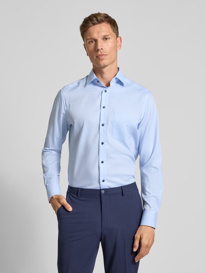 OLYMP Regular Fit Business-Hemd aus reiner Baumwolle Bleu 4