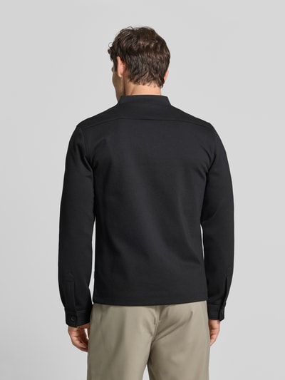 Lindbergh bluza rozpinana o kroju slim fit ze stójką Czarny 5