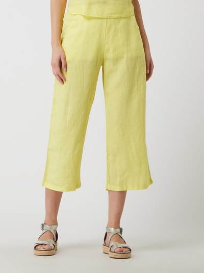 Emily Van den Bergh Culotte aus Leinen Hellgelb 4