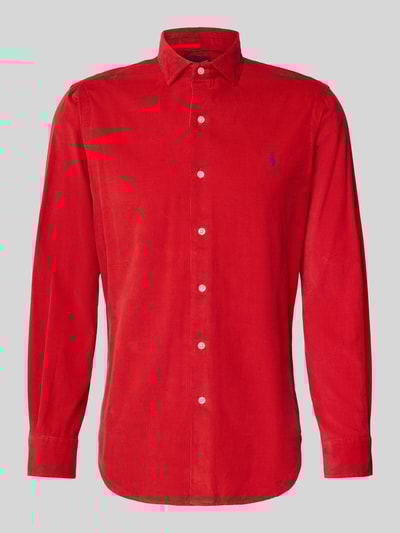 Polo Ralph Lauren Koszula casualowa o kroju regular fit z wyhaftowanym logo model ‘CORDUROY’ Czerwony 2