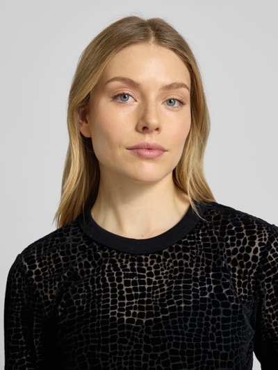 JOOP! Longsleeve mit geripptem Rundhalsausschnitt Modell 'TEIDA' Black 3