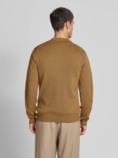 Casual Friday Cardigan mit Polokragen Modell 'WILLY' Camel 5