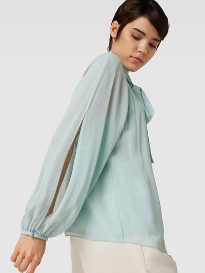 Max Mara Studio Schluppenbluse mit elastischen Ärmelabschlüssen Modell 'FASCINO' Mint 3