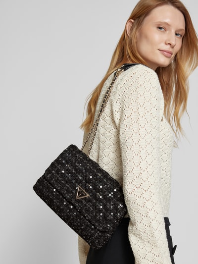 Guess Crossbody Bag mit Woll-Anteil Modell 'GIULLY' Black 1