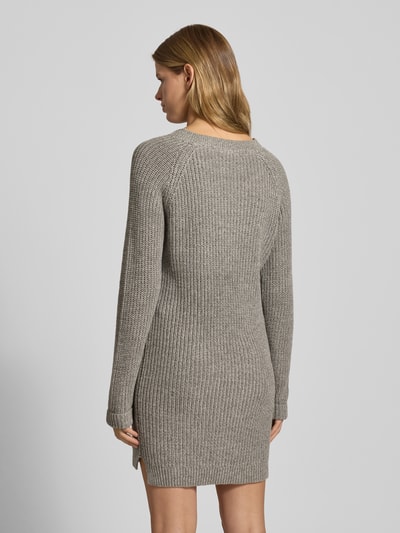 Noisy May Gebreide jurk met ronde hals, model 'SIESTA' Middengrijs gemêleerd - 5