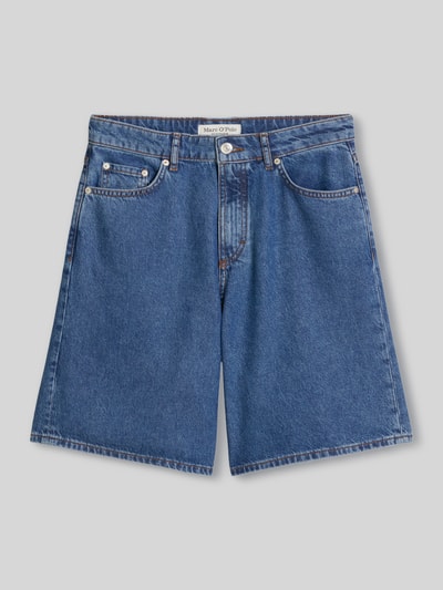 Marc O'Polo Loose fit bermuda van katoenmix Oceaanblauw gemêleerd - 2
