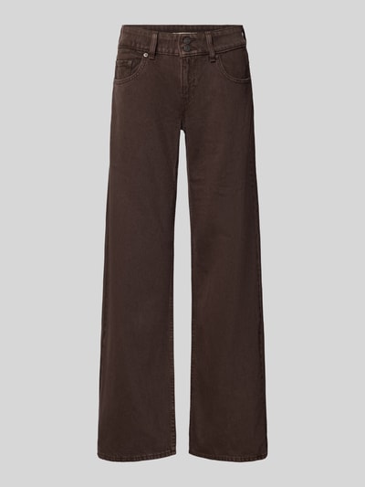 Levi's® straight fit jeans van puur katoen model 'SUPERLOW' Middenbruin - 1