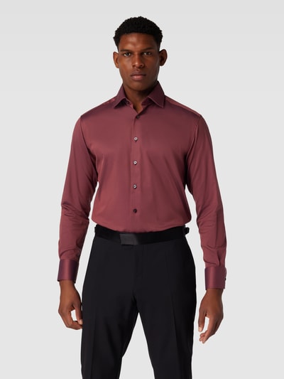 Eterna Modern Fit Premium Shirt mit Kentkragen Bordeaux 4