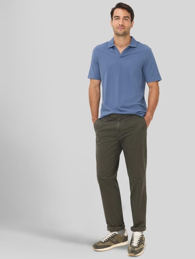 Brax Regular Fit Chino aus Baumwoll-Mix Modell 'Evans' Oliv 1