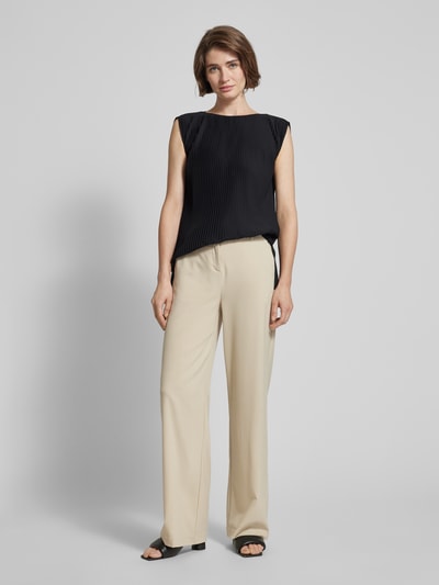 MaxMara Leisure Blousetop met plissévouwen, model 'CAMBUSA' Zwart - 1