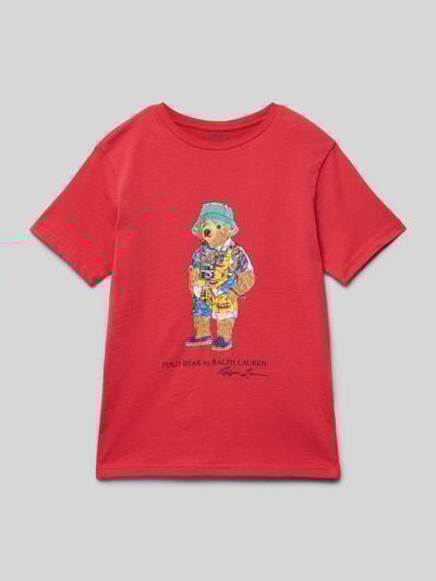 Polo Ralph Lauren Teens T-shirt z nadrukiem z logo Pomarańczowy 1