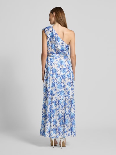 Adrianna Papell Abendkleid im One-Shoulder-Look mit Bindegürtel Hellblau 5