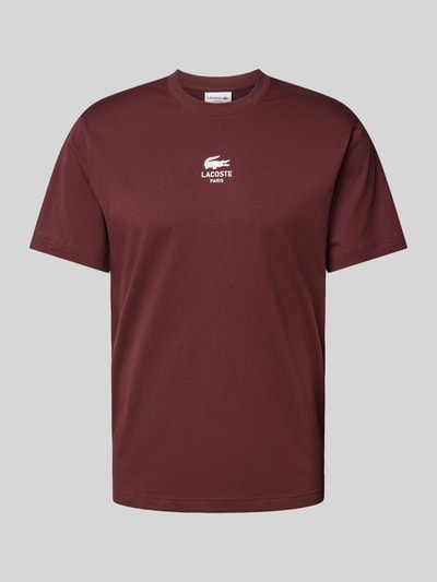 Lacoste T-Shirt mit Label-Print Bordeaux 2