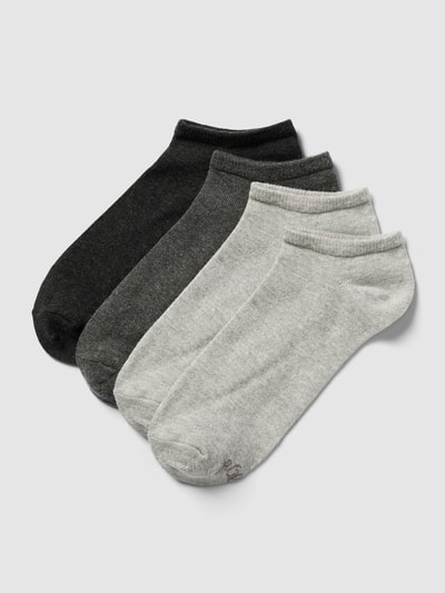 Produktfoto, Sneakersocken mit Stretch-Anteil im 4er-Pack von s.Oliver RED LABEL, katoenmix met stretch, effen design, set van 4, labeldetail