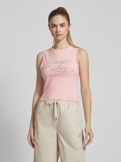 Juicy Couture Tanktop mit Ziersteinbesatz Modell 'BLAINE' Pink 4