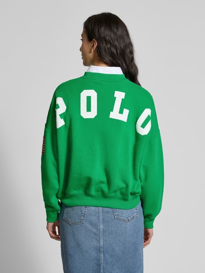 Polo Ralph Lauren Oversized Sweatshirt mit gerippten Abschlüssen Gruen 5