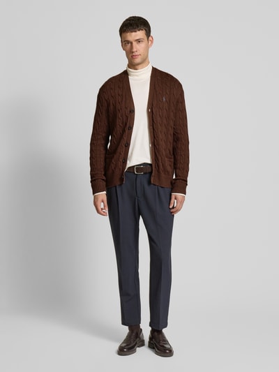 Polo Ralph Lauren Cardigan mit Zopfmuster Camel 1