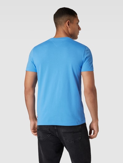 Tommy Hilfiger T-shirt met labelprint Oceaanblauw - 5