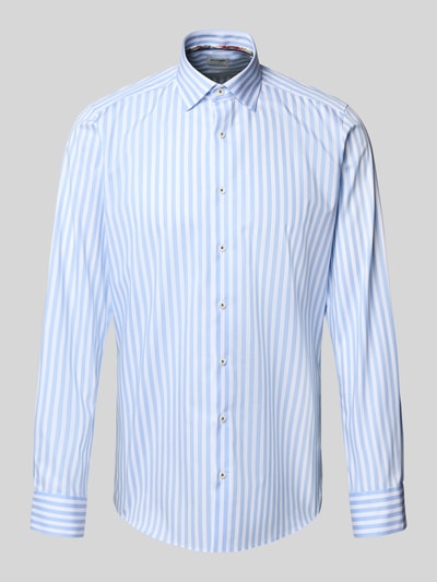 OLYMP Level Five Koszula biznesowa o kroju slim fit z listwą guzikową Błękitny 2