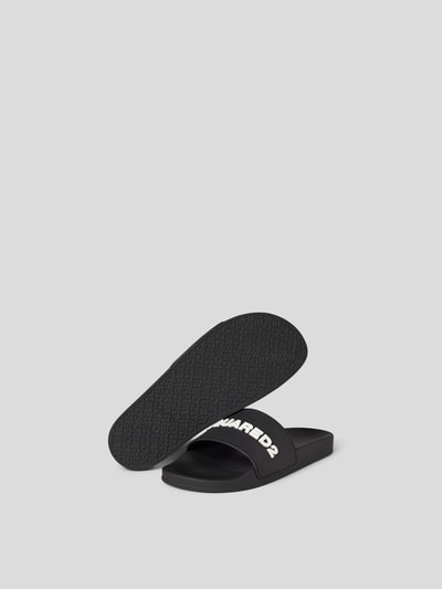 Dsquared2 Slides mit Label-Detail Black 5