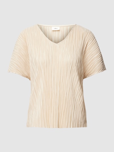 s.Oliver BLACK LABEL T-Shirt mit Strukturmuster Sand 2