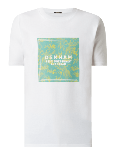 DENHAM T-shirt z bawełny ekologicznej model ‘Coby’ Biały 2