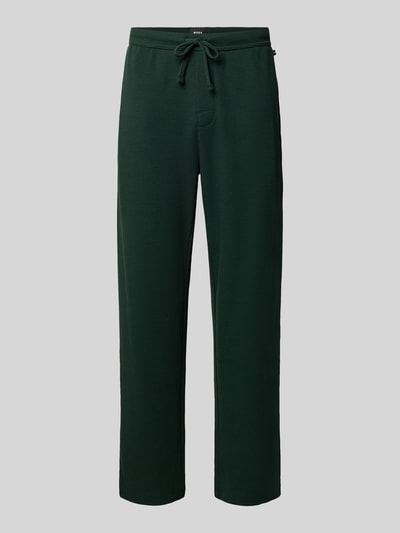 BOSS Regular Fit Sweathose aus Baumwoll-Mix Dunkelgruen 1