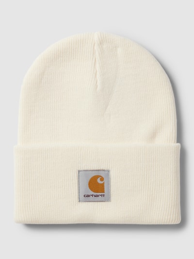 Carhartt Work In Progress Beanie mit Label-Patch Offwhite 1