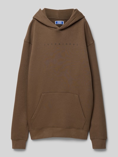 Jack & Jones Hoodie aus Viskose mit Känguru-Tasche Hellbraun 1