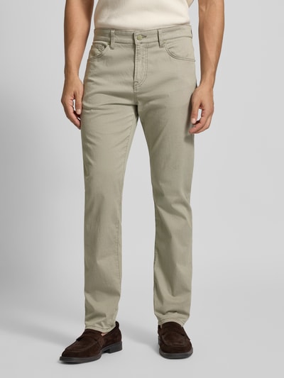 BOSS Regular fit stoffen broek van katoenmix, model 'RE.MAINE5' Olijfgroen - 4