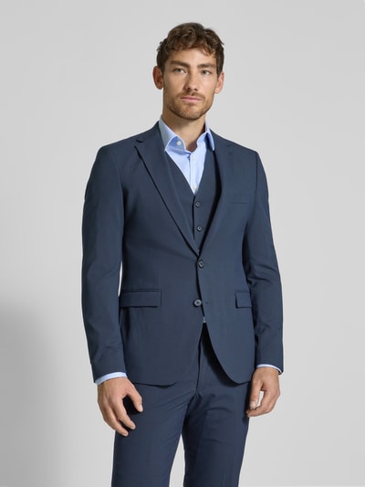 MCNEAL Slim fit 2-knoops colbert met klepzakken Marineblauw - 4
