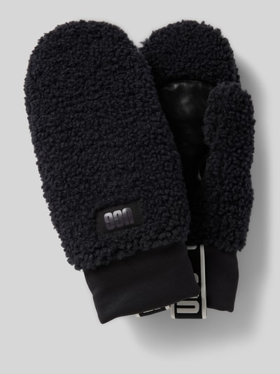 UGG Fäustlinge mit Label-Badge Modell 'UGGFLUFF MITTEN' Black 1