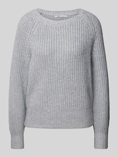 Tom Tailor Denim Regular Fit Strickpullover mit leichten Ballonärmeln Mittelgrau 2