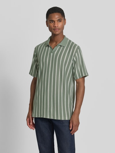 JACK & JONES Premium Regular Fit Poloshirt mit V-Ausschnitt Modell 'HARRY' Lind 4