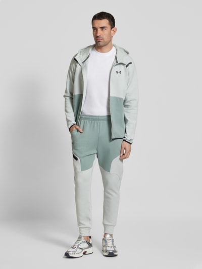 Under Armour Relaxed fit sweatpants met logoprint, model 'Unstoppable' Mintgroen - 1