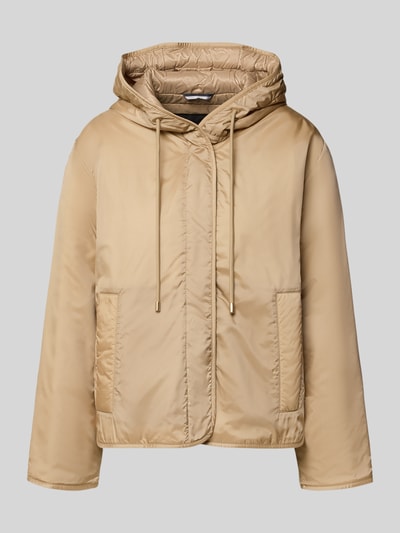 Produktfoto, Relaxed Fit Functioneel jack met wol-vulling Model 'AGRESTE' van Weekend Max Mara, look: effen, capuchon, drukknoopsluiting, logopatch, lange mouw, waterafstotend, zij-steekzakken