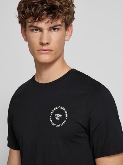 Jack & Jones T-Shirt mit Label-Print Modell 'SIMON' Black 3