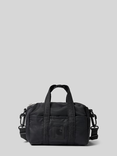 Produktfoto, Tasche mit Logo-Patch Modell 'Otis' von Carhartt Work In Progress in Schwarz mit Reißverschluss und abnehmbarem Schulterriemen, glatte Textur