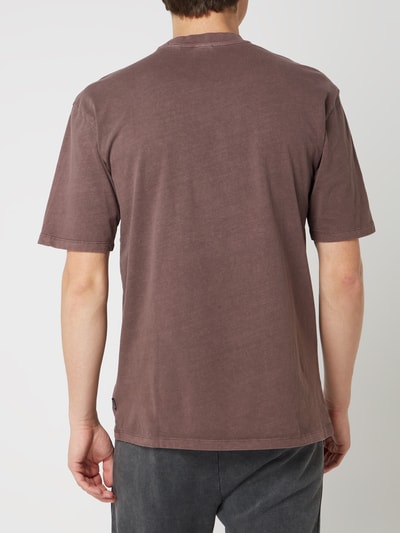 Only & Sons T-shirt van katoen, model 'Ron' Bordeauxrood - 5