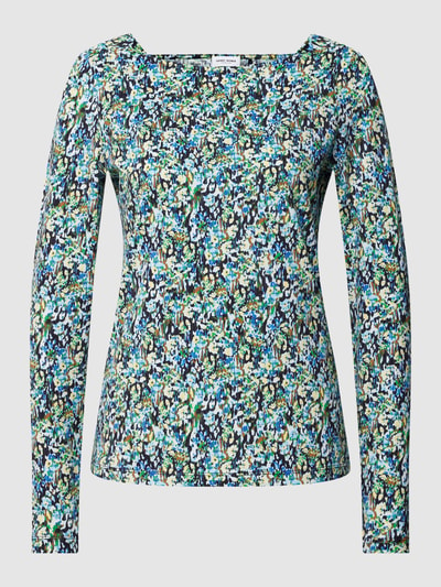 Gerry Weber Shirt met lange mouwen en all-over motief, model 'EVERYDAY BRIGHTS' Marineblauw - 2