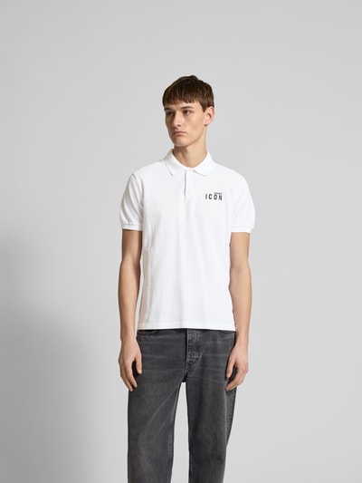 Dsquared2 Poloshirt mit Label-Print Weiss 4